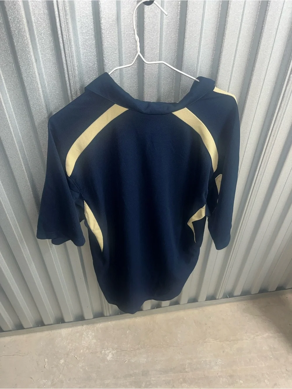 Vintage Nike Navy Polo with Cream Accents